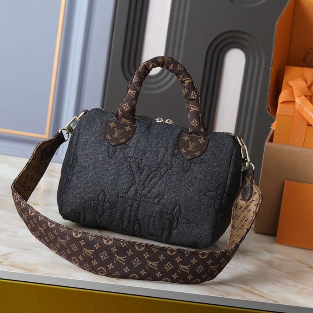 L0vis Vvtt0n Speedy Bandouliere 25 Black Jeans 25Cm M26956