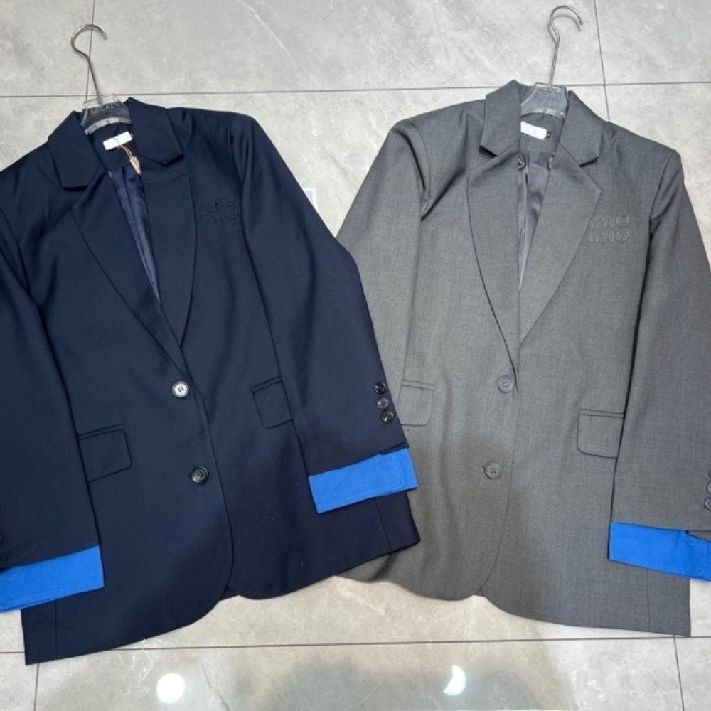 Miu Miu Single Breasted Gabardine Jacket Gray Mh1974 16E8 F0308 S Ooo