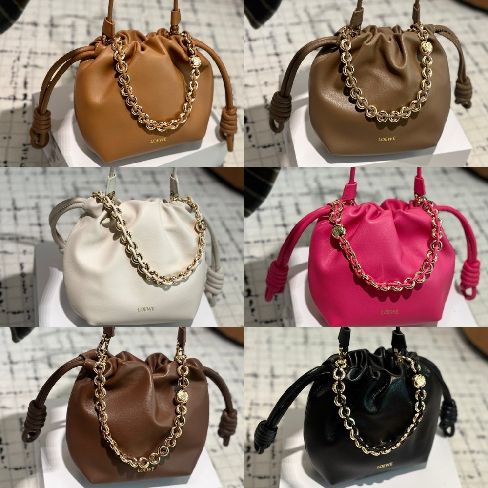 L0ew* Mini Flamenco Purse In Mellow Nappa Brown 16Cm A914Cbpx03 6715