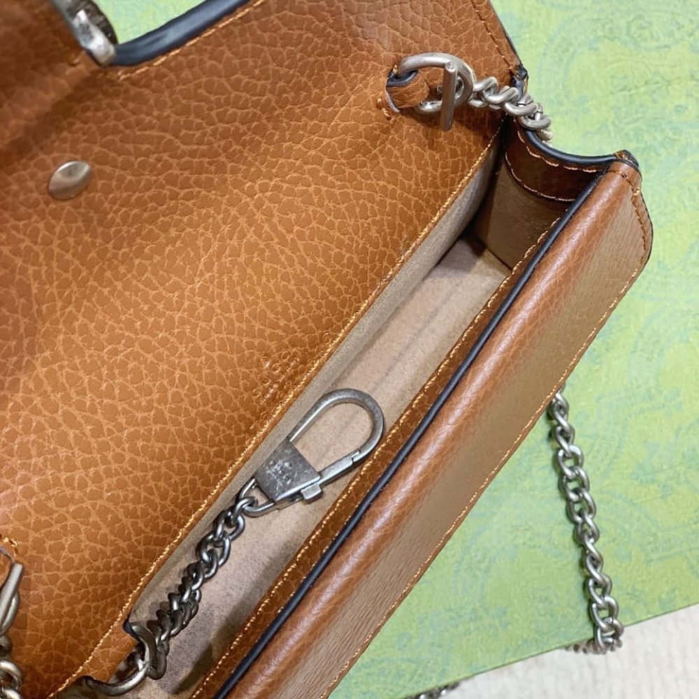 Gvc*1 Dionysus S*per Mini Denim Dark Blue And Brown 16Cm 476432 2KQFN 4483