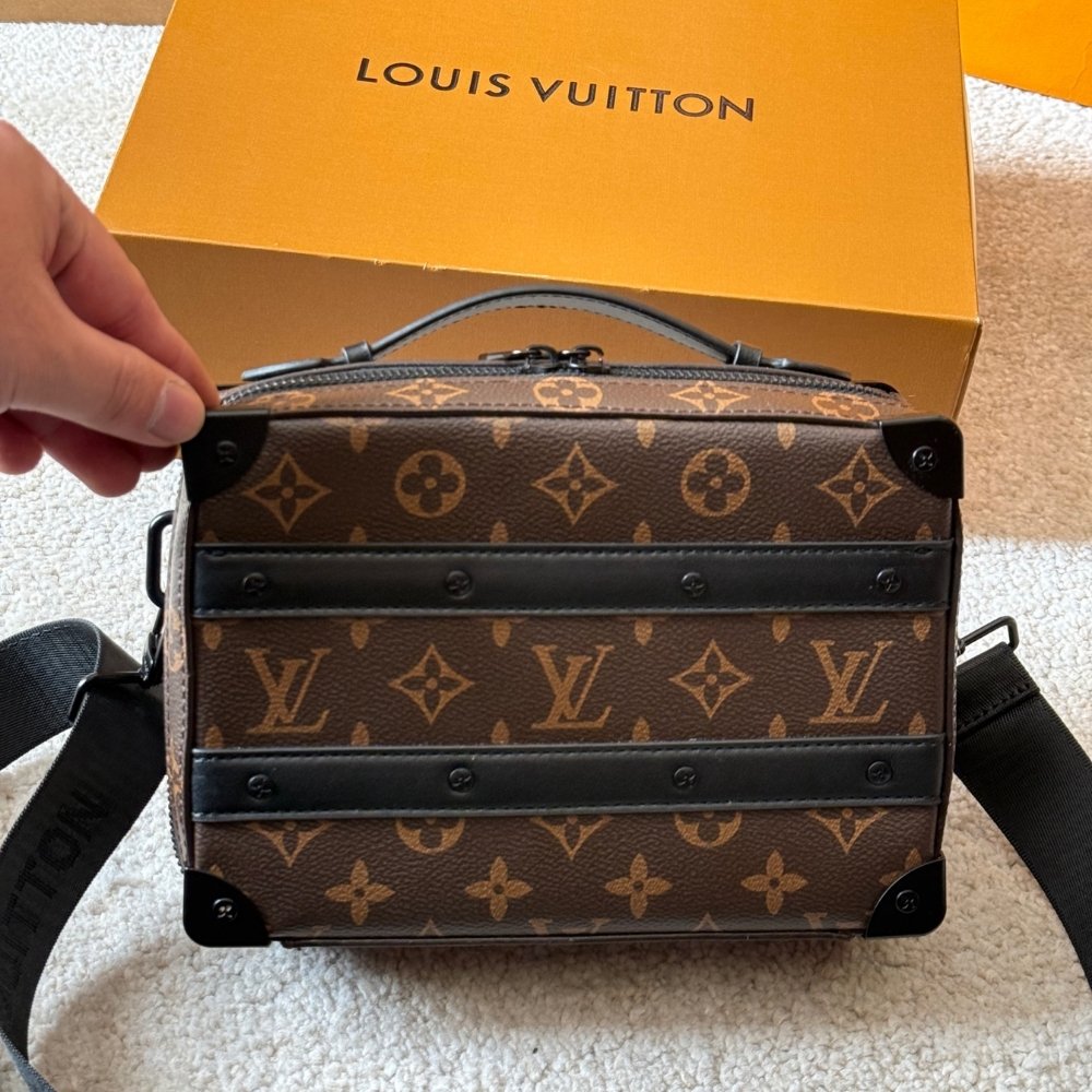 L0vis Vvtt0n Handle Soft Trunk Macassar Monogram Black 21Cm M45935