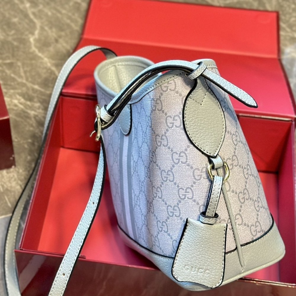 Gvc*1 Ophidia Small Tote Bag Dusty Blue 23Cm ‎765043 Fad04 8741