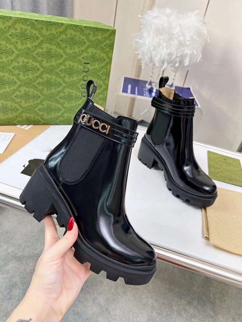 Gvc*1 Mid Heel Boot With Logo Black‎ 734909 Aabk6 1000