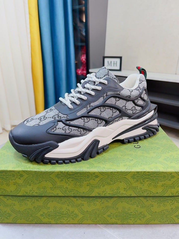 Gvc*1 Gg Men’S Sneaker Rubber Leather Grey