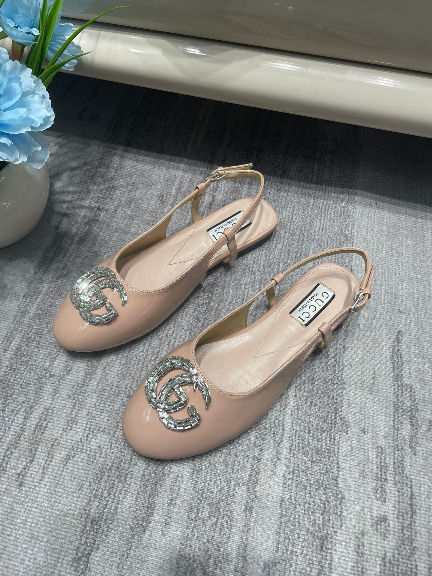 Gvc*1 Women’S Ballerina With Double G Pale Pink 762765 Bnc00 6705