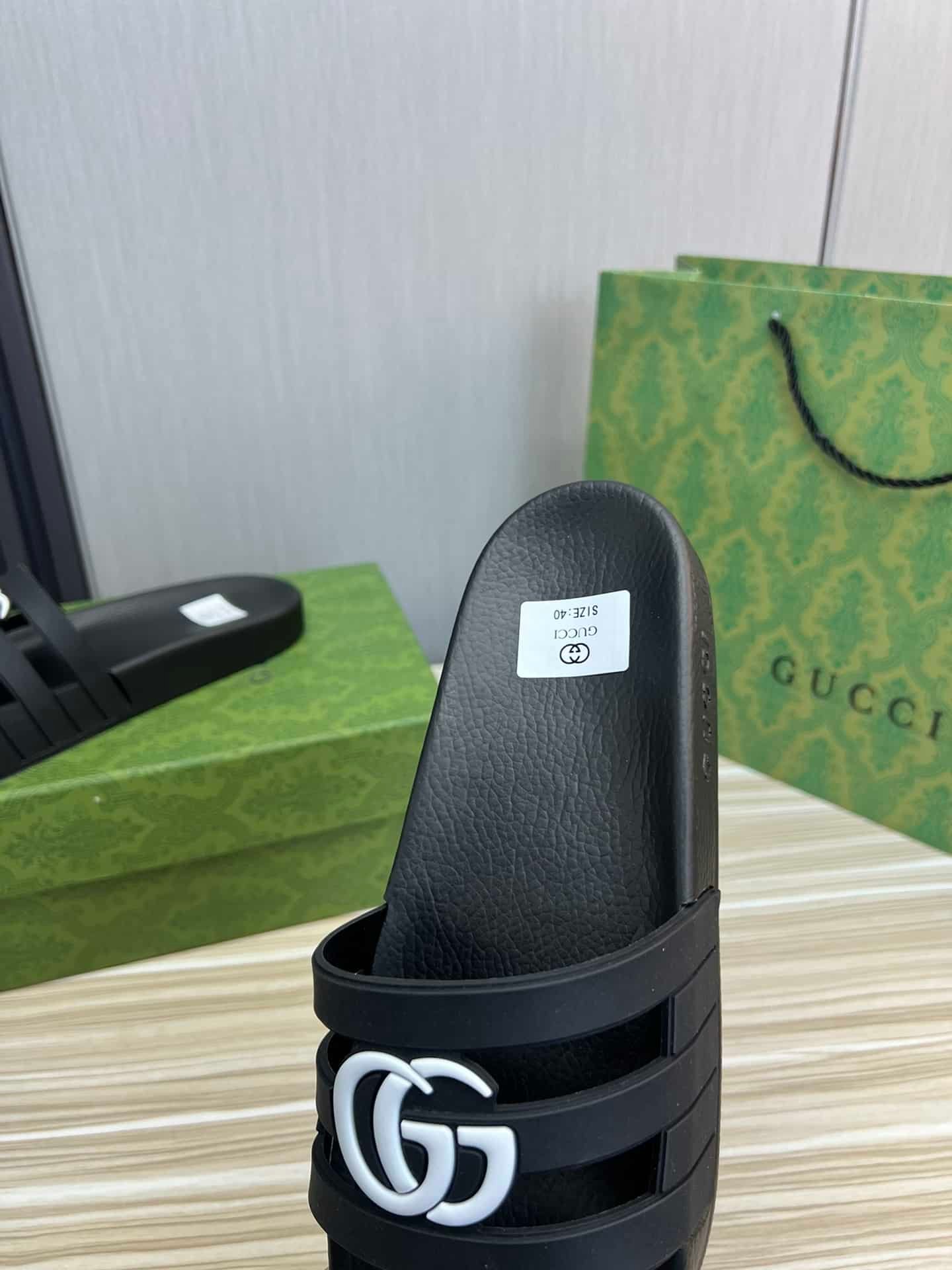 Gvc*1 Slippers Sandals Mules Summer With Gg Logo White