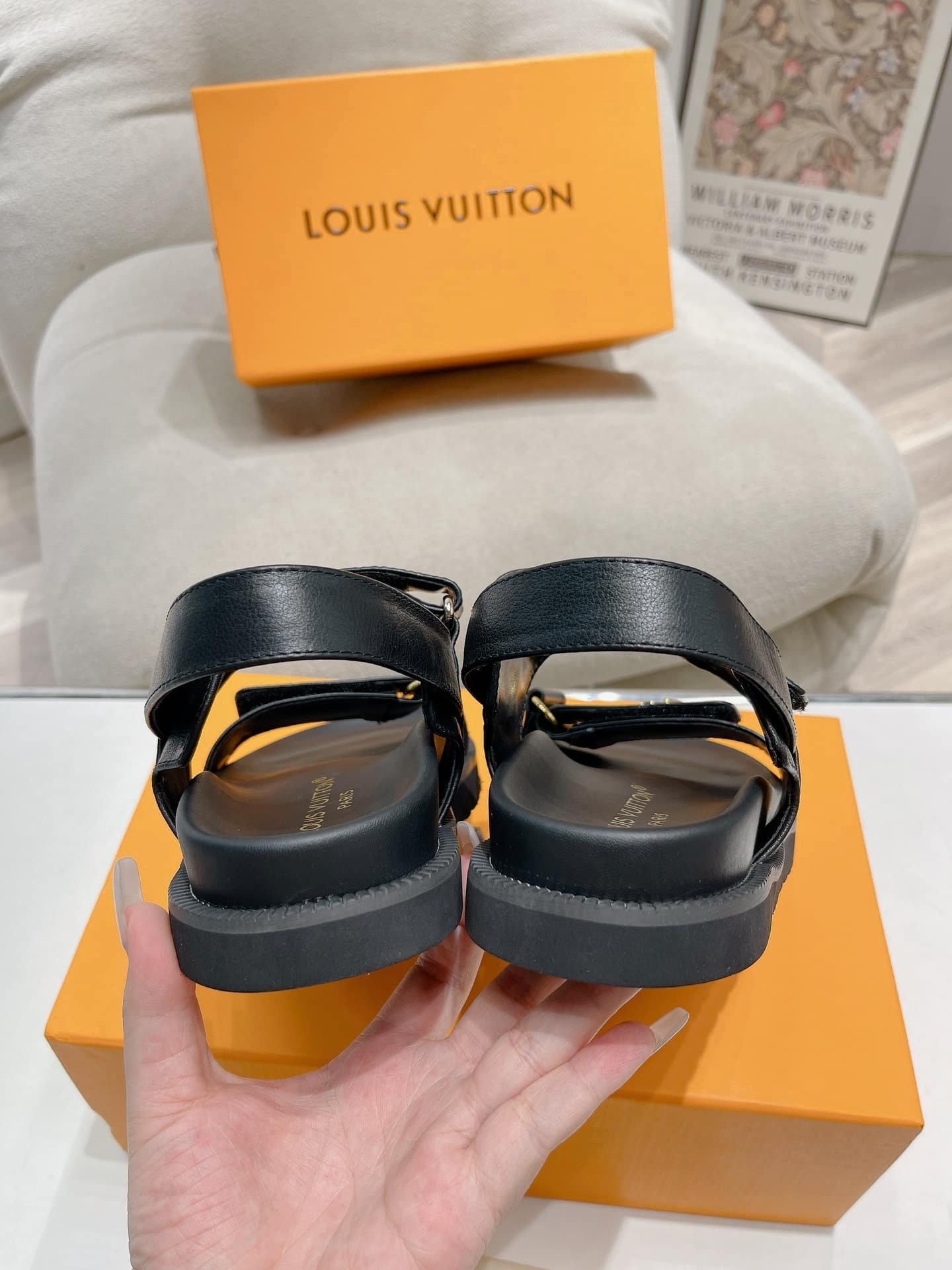 L0vis Vvtt0n Lv Sunset Flat Comfort Sandals Black 1Abw6W