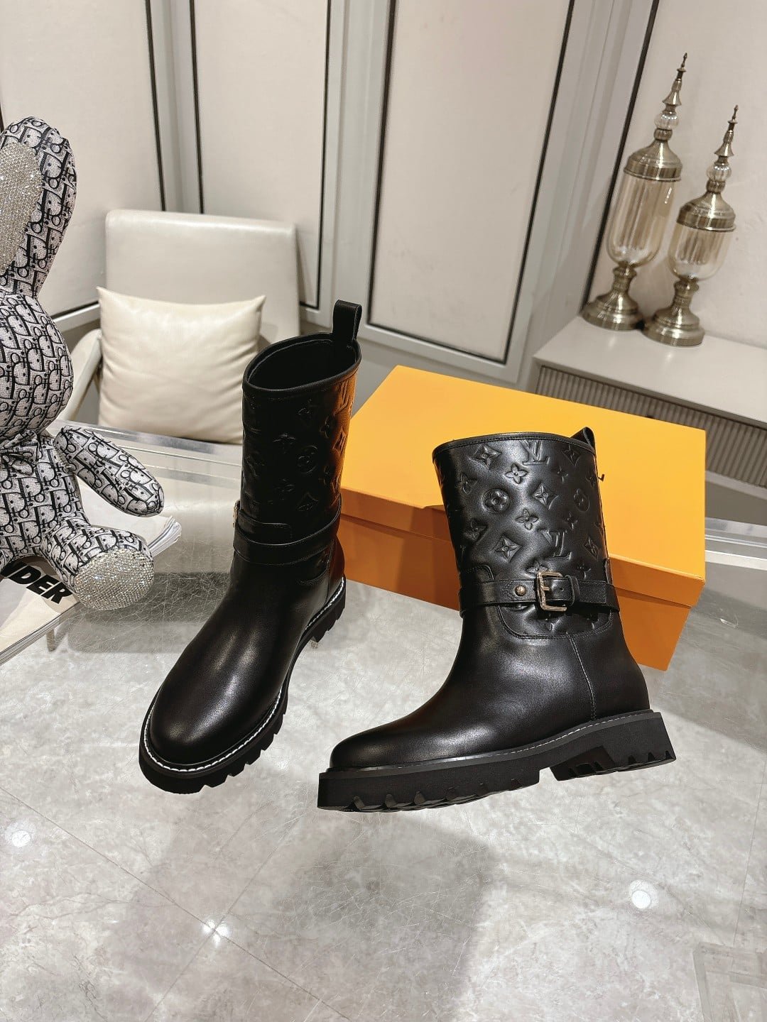L0vis Vvtt0n Territory Flat Ankle Boot Black 1Adcq1