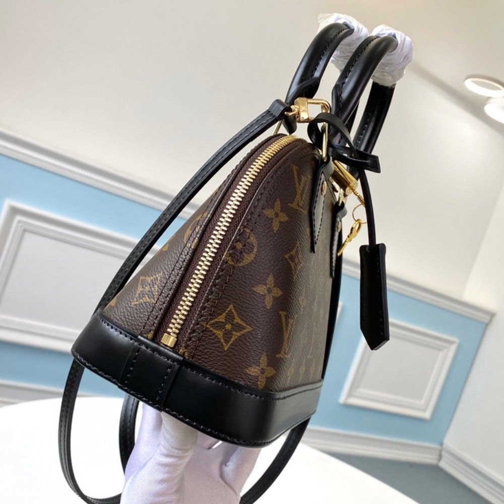 [S*per Vip 1:1] L0vis Vvtt0n Alma Bb Monogram Canvas Black 23Cm