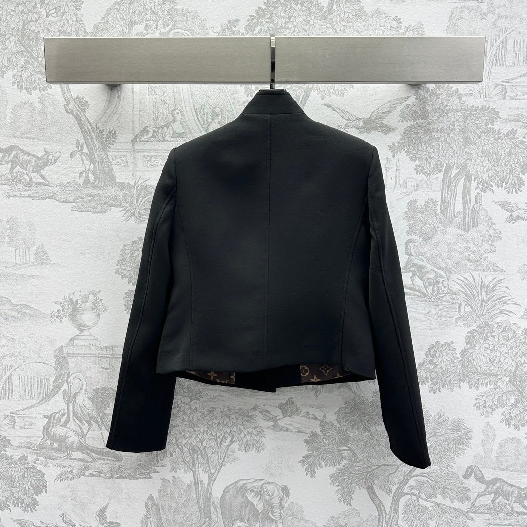 L0vis Vvtt0n Lv Button Officer Jacket Black 1Agoki