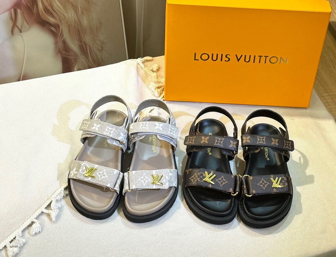 L0vis Vvtt0n Lv Sunset Flat Comfort Sandals Beige 1Ac4Or