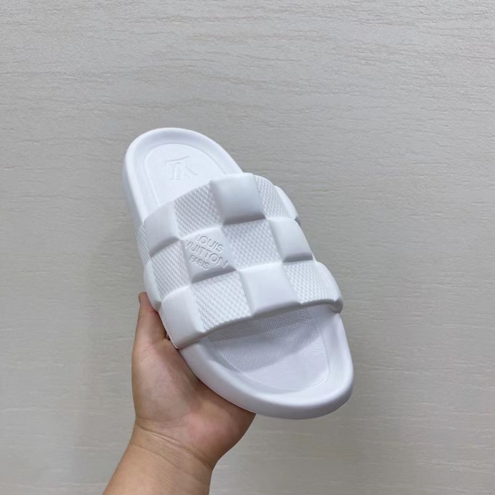 L0vis Vvtt0n Waterfront Mule Maxi Damier Rubber White