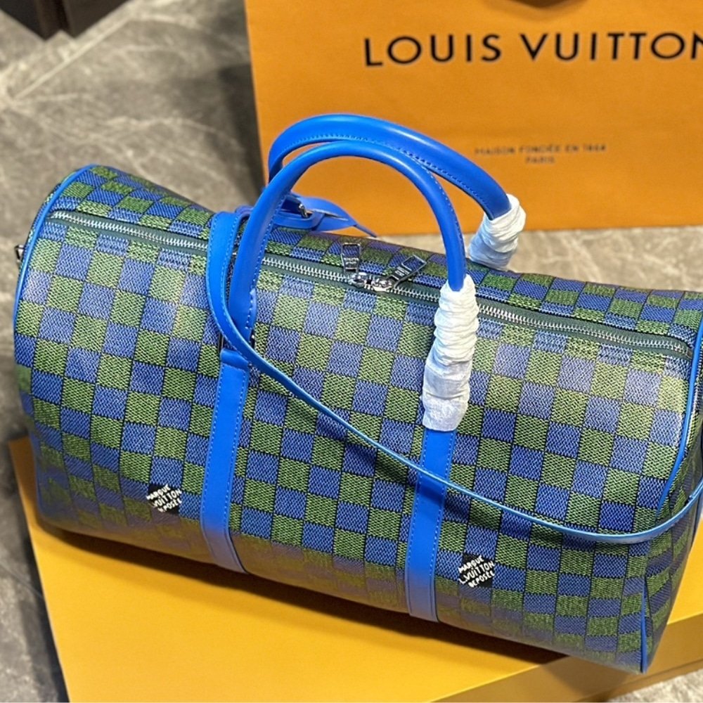 L0vis Vvtt0n Keepall Bandoulière Blue Green 45Cm