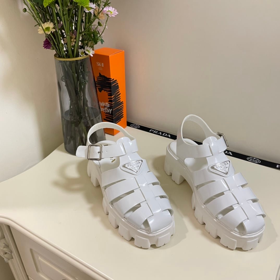 Pra*a Monolith Foam Rubber Sandals White 1X853M 3Lkk F0009 F 055