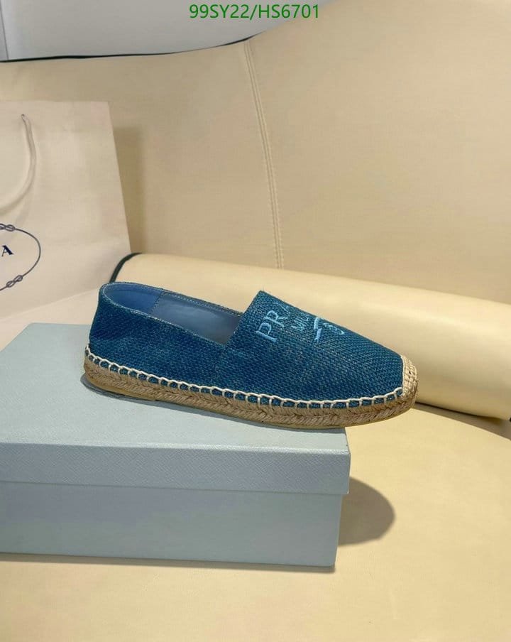 Pra*a Linen Espadrilles Blue 1S841M376F0013F020