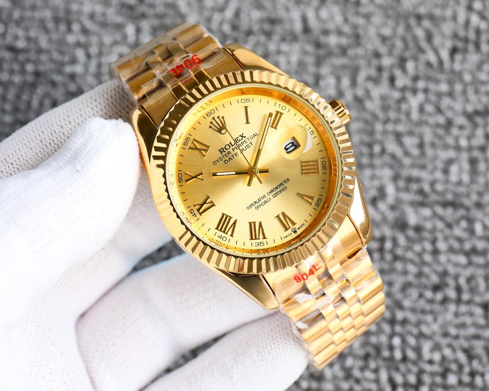 R01ex Datejust Roman Numeral Dial Gold In Yellow 41Mm
