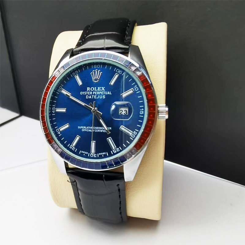 R01ex Oyster Perpetual Datejus Navy Blue Dial Ruby Around 40Mm