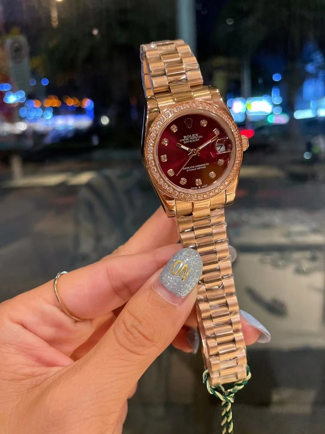 R01ex Lady Datejust Demi Red Dial And Gold 31Mm 278383Rbr 0020
