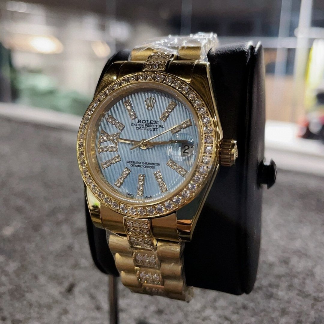 R01ex Lady Datejust 28 Cornflower Blue Dial Gold 18K 28Mm 279138Blsrdp