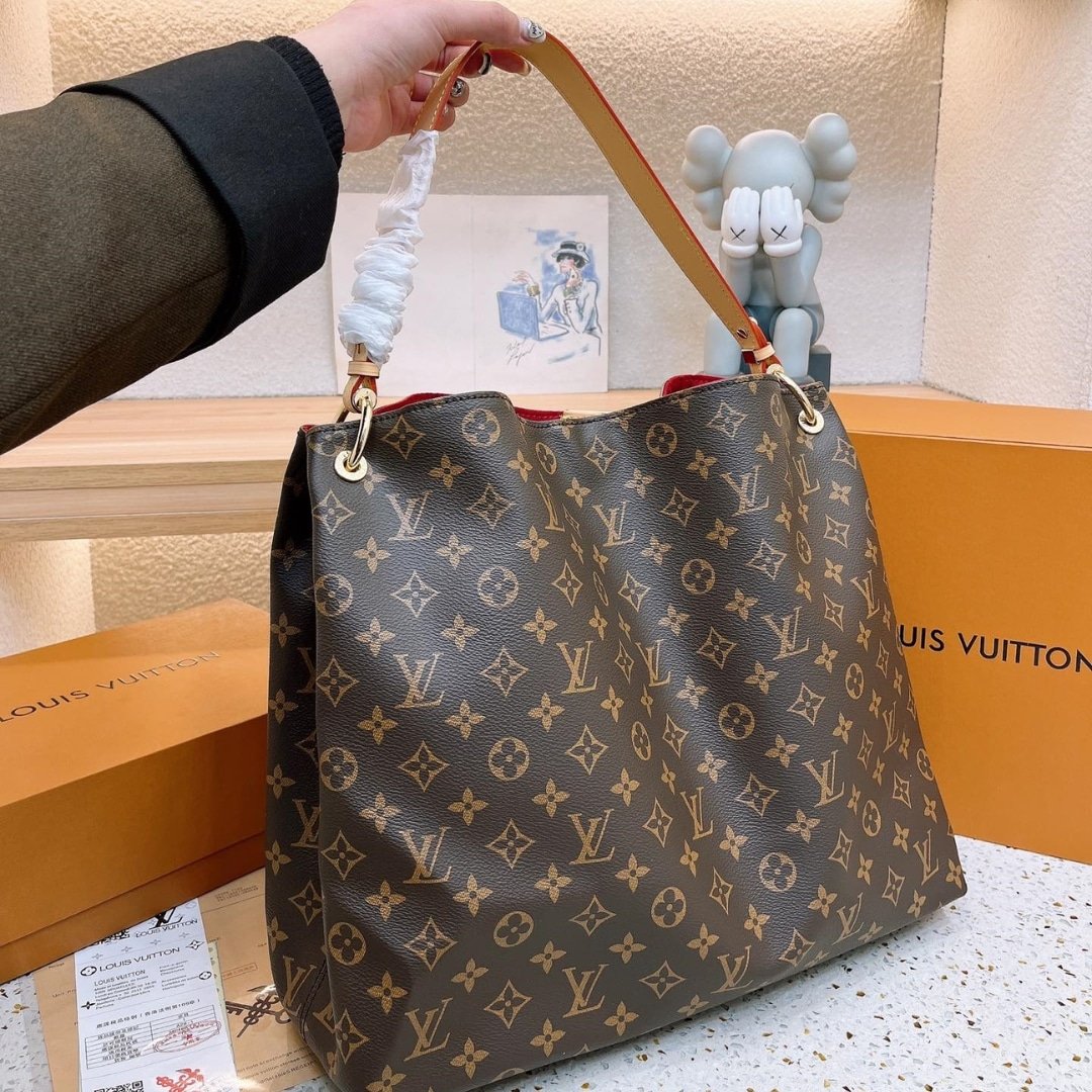 L0vis Vvtt0n Graceful Pm Monogram Canvas Red 35Cm