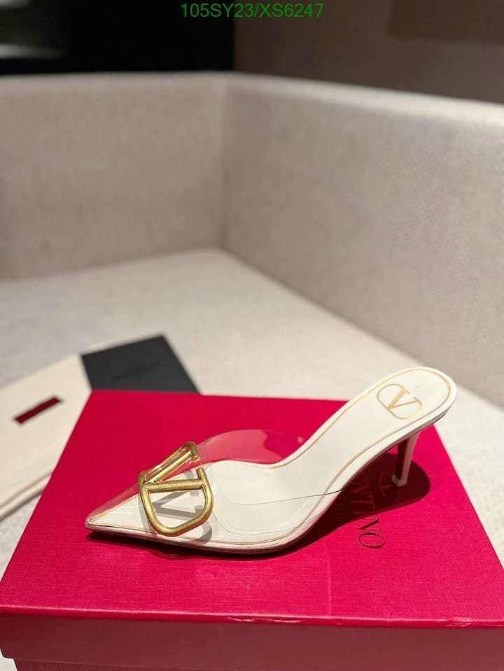 Va1e*ntin0 Vlogo 80 Vinyl Leather Mule In White