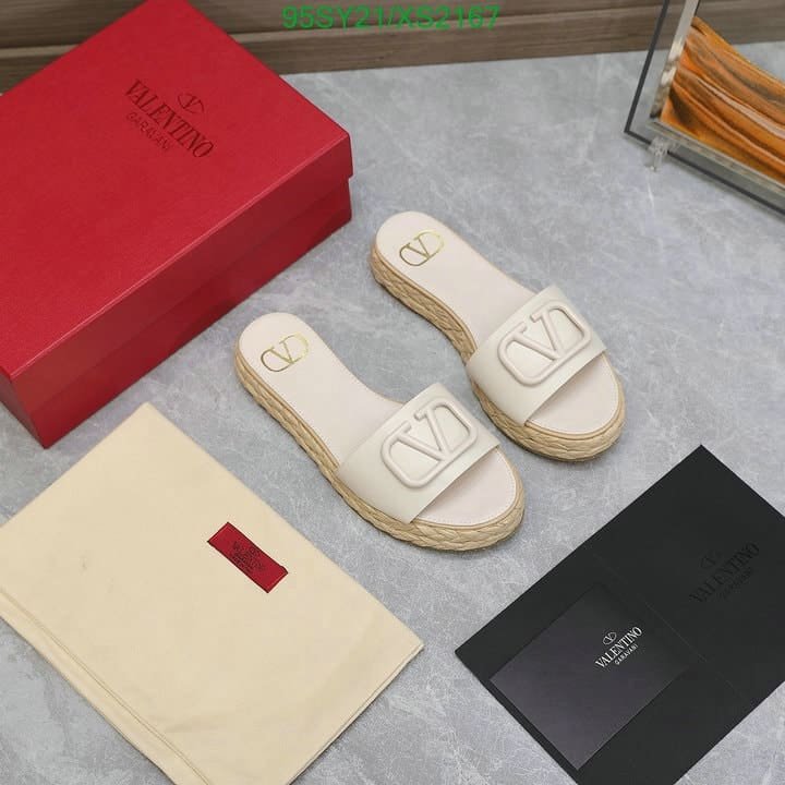 Va1e*ntin0 Garavani Vlogo Signature Slide Sandals White