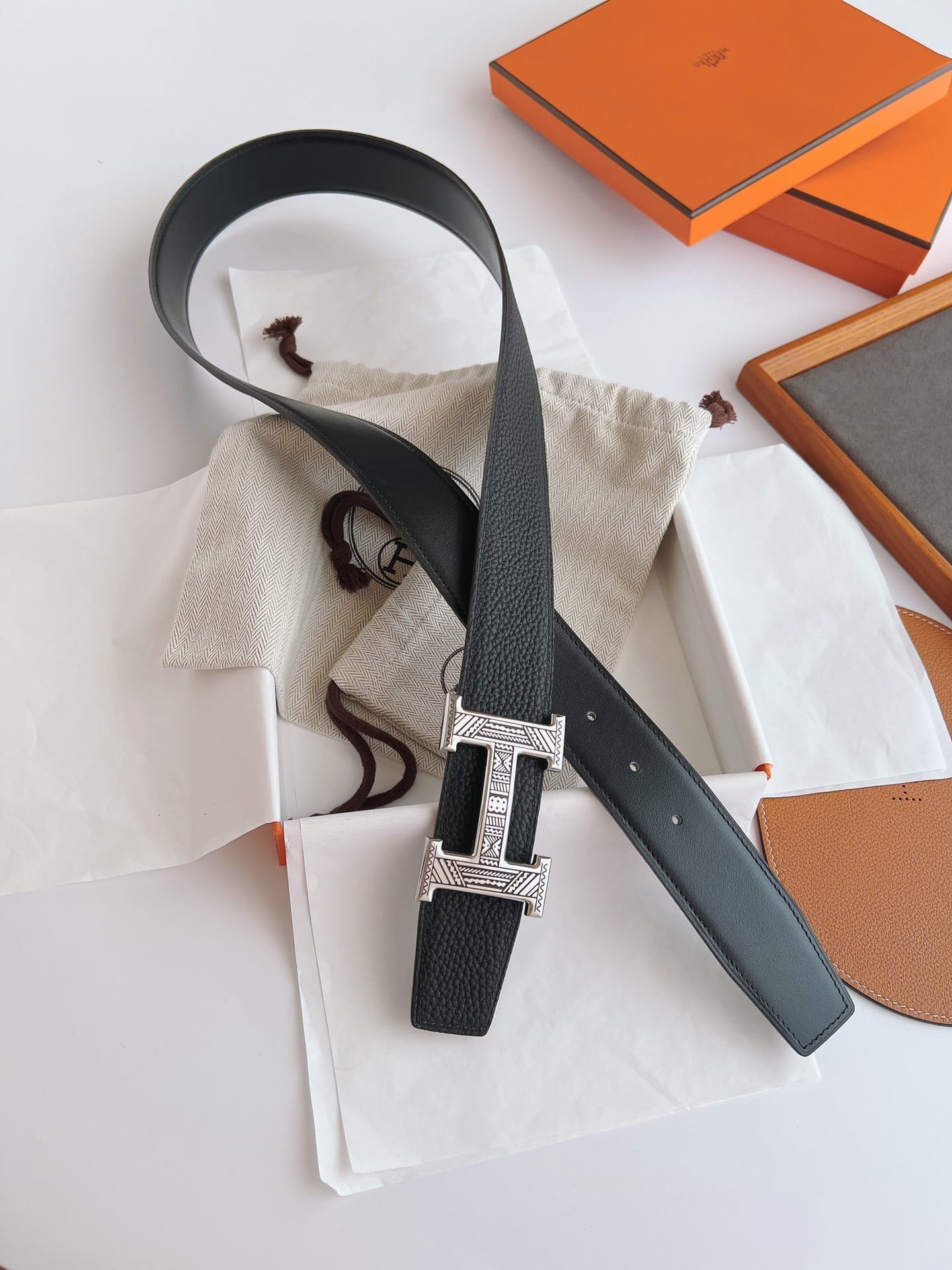 H**me5 Touareg Leather Belt Black 38Mm