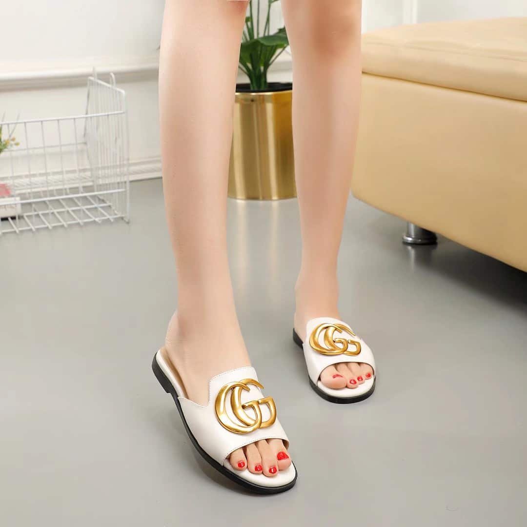 Gvc*1 Princetown Gg Slippers Leather White