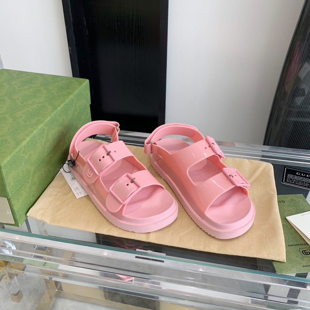 Gvc*1 Women’S Sandal With Mini Double G Pastel Pink 660243 J8700 5815
