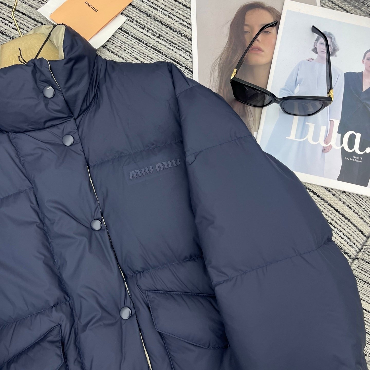 M1um1u Reversible Technical Ponge Down Jacket Blue Ml1320 17Op F0Oqu S Ooo