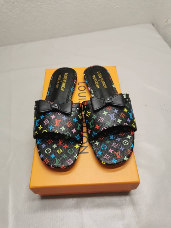 L0vis Vvtt0n X Takashi Murakami 6Am Flat Mule Black