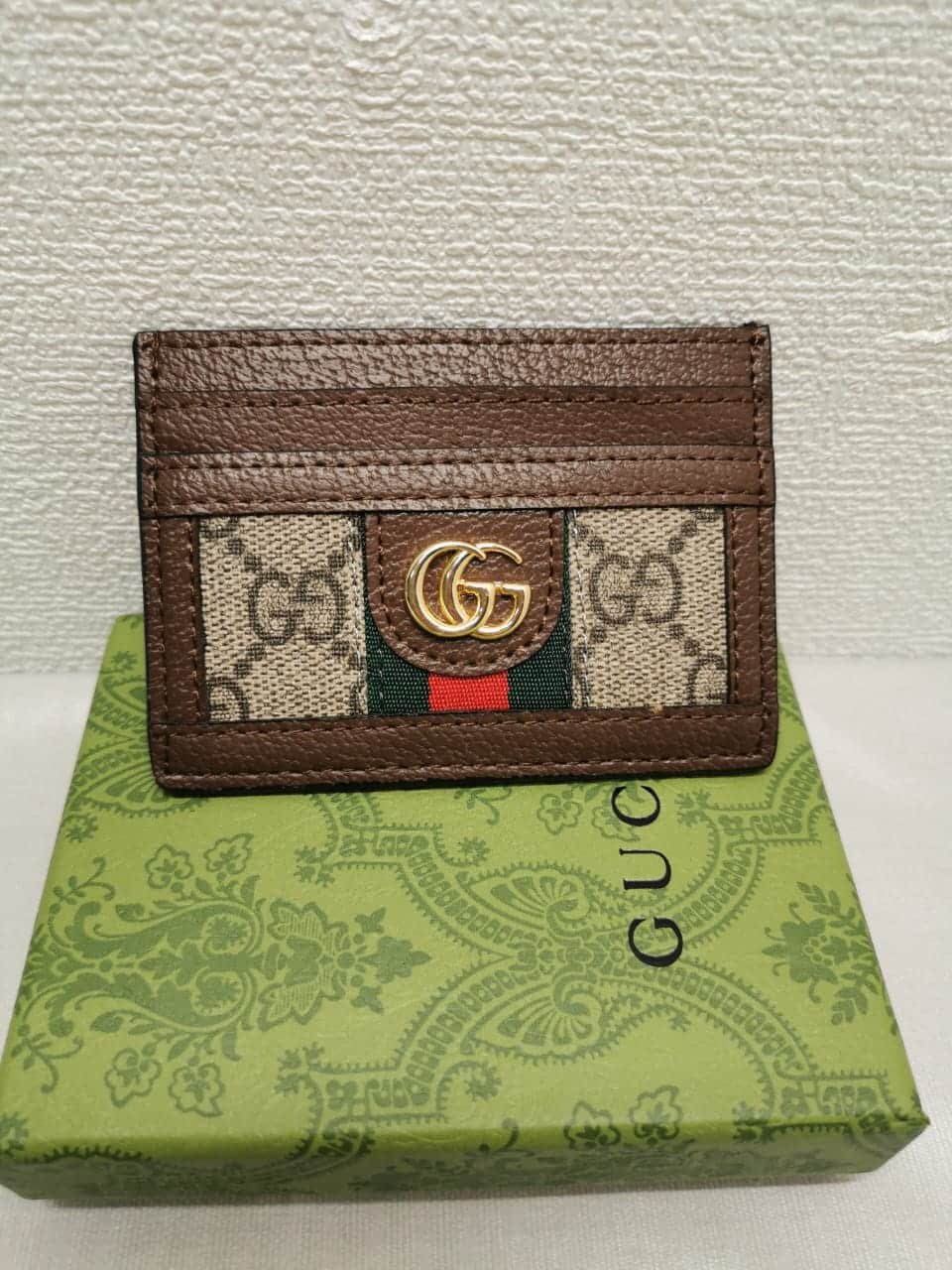 Gvc*1 Ophidia Card Case Dark Brown 9Cm